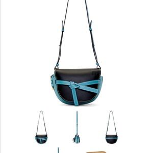 Loewe Black and Blue Small Gate Bag